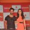 Shraddha Kapoor and Shahid Kapoor pose for the media at the Promotion of Haider