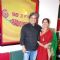 Vishal Bharadwaj and Rekha Bharadwaj pose for the media at Radio Mirchi Studio