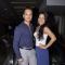Raghav Sachar poses with his wife at the Premier of Desi Kattey