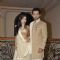Shibani Kashyap poses with Rajiv Roda at the Wedding Show by Amy Billiomoria