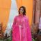 Pragya Yadav poses for the media at North Bombay Sarbojanin Durga Puja