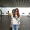 Esha Gupta poses for the media at Airport