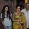 Sridevi Kapoor, Boney Kapoor and Khushi Kapoor pose for the media at Karva Chauth Celebrations