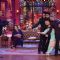 Dadi poses for a photo with Happy New Year Team on Comedy Nights with Kapil