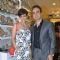 Mandira Bedi poses with a guest at the Minerali Store Launch