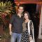 Sanjeeda Shaikh poses with Aamir Ali at Sachin Joshi's Diwali Bash