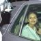 Huma Qureshi smiles for the camera in her car at Juhu