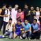 Team Kolkatta Babu Moshayes pose for the media during the practice session for Box Cricket League