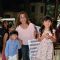Perizaad Zorabian Irani arrives at the Hobby iDEAS Children's Day Celebrations with her children