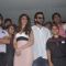 Saif Ali Khan and Ileana D'Cruz pose with the staff of CCD at the Promotions of Happy Ending at CCD