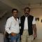 Himanshu Roy poses with Madhur Bhandarkar at the Book Launch of Sandeep Unnithan's Black Tornado