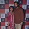 Bikram Saluja poses with wife at the Launch of Zoya's New Collection 'Jewels of the Rajputana'