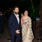 Bobby Deol poses with wife at Arpita Khan's Wedding Reception
