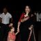 Manyata Dutt poses with her kids at Arpita Khan's Wedding Reception