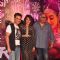 Sanjay Kapoor, Sonakshi Sinha and Boney Kapoor pose for the media at the Song Launch of Tevar