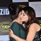 Mannara Chopra gives Priyanka Chopra a hug at the Music Launch of Zid