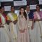 Karisma Kapoor poses with models at Notandas Jewelers New Collection Launch