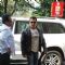 Salman Khan poses for the media at Airport