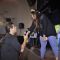 Zayed Khan greets a fan at a Promotional event of Sharafat Gayi Tel Lene