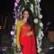 Dipannita Sharma poses for the media at the Sangeet Ceremony of Riddhi Malhotra and Tejas Talwalkar