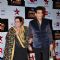 Jeetendra poses with wife Shobha Kapoor at Big Star Entertainment Awards 2014