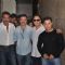 Team poses for the media at the Special Screening of P.K. for Sanjay Dutt