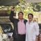 Randhir Kapoor poses with a family member at the Get-to-Gather for a Christmas Lunch