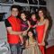 Dabboo Ratnani poses with wife and children at his Calendar Launch