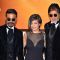 Dhanush, Akshara Haasan and Amitabh Bachchan pose for the media at the Trailer Launch of Shamitabh