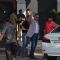 Boman Irani waves out to the cameras at the Airport