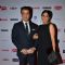 Ronit Roy poses with his wife at Filmfare Nominations Bash