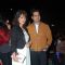 Karan Mehra and Nisha Rawal pose for the media at Sonu Niigam's Concert at MMRDA