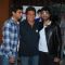 Raj Babbar poses with Sons Prateik and Arya Babbar at the Book Launch