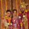 Smita Thackeray poses with Son Rahul Thackeray and Daughter-in-law Aditi Redkar at the Wedding