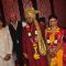 Jackie Shroff poses with the Wedding Couple Rahul and Aditi Thackeray