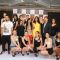 Sarah Jane Dias poses with the models at Lakme Fashion Week Auditions