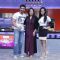 Ashish Chowdhry and Sanaa Khan pose with Farah Khan at the Launch of Farah Ki Daawat