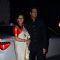 Sulaiman Merchant poses with wife at Tulsi Kumar's Wedding Reception