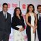 Celebs pose for the media at the Launch of Shilpa Shetty's New Home Shop Venture