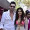 Sunny Leone poses with husband Daniel Weber at Zoom Holi Bash