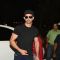 Hrithik Roshan poses for the media at the Airport while leaving for a family trip at Maldives