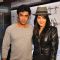 Amit Sadh and Shruti Hassan pose for the media at the Launch of Harry's Bar & Cafe