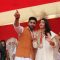 Abhishek Bachchan and Aishwarya Rai Bachchan were snapped at Gudi Padwa Celebrations