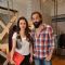 Bobby Deol poses wiyh his wife at Avinash Punjabi Store Launch