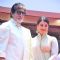 Amitabh Bachchan and Aishwarya Rai Bachchan pose at the Launch of Kalyan Jewellers Showroom