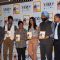Shoojit Sircar, Irrfan Khan and Deepika Padukone at Amul Book Launch