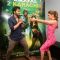 Jackky and Lauren Weird Actions at Promotions of Welcome to Karachi