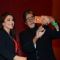 Amitabh Bachchan Clicks a Selfie With Anchor at Launch of LG Smartphone