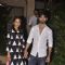 Shahid and Mira pose for the shutterbugs at their Mumbai Residence