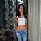 Sarah Jane Dias poses for the media at Lakme Fashion Week Auditions